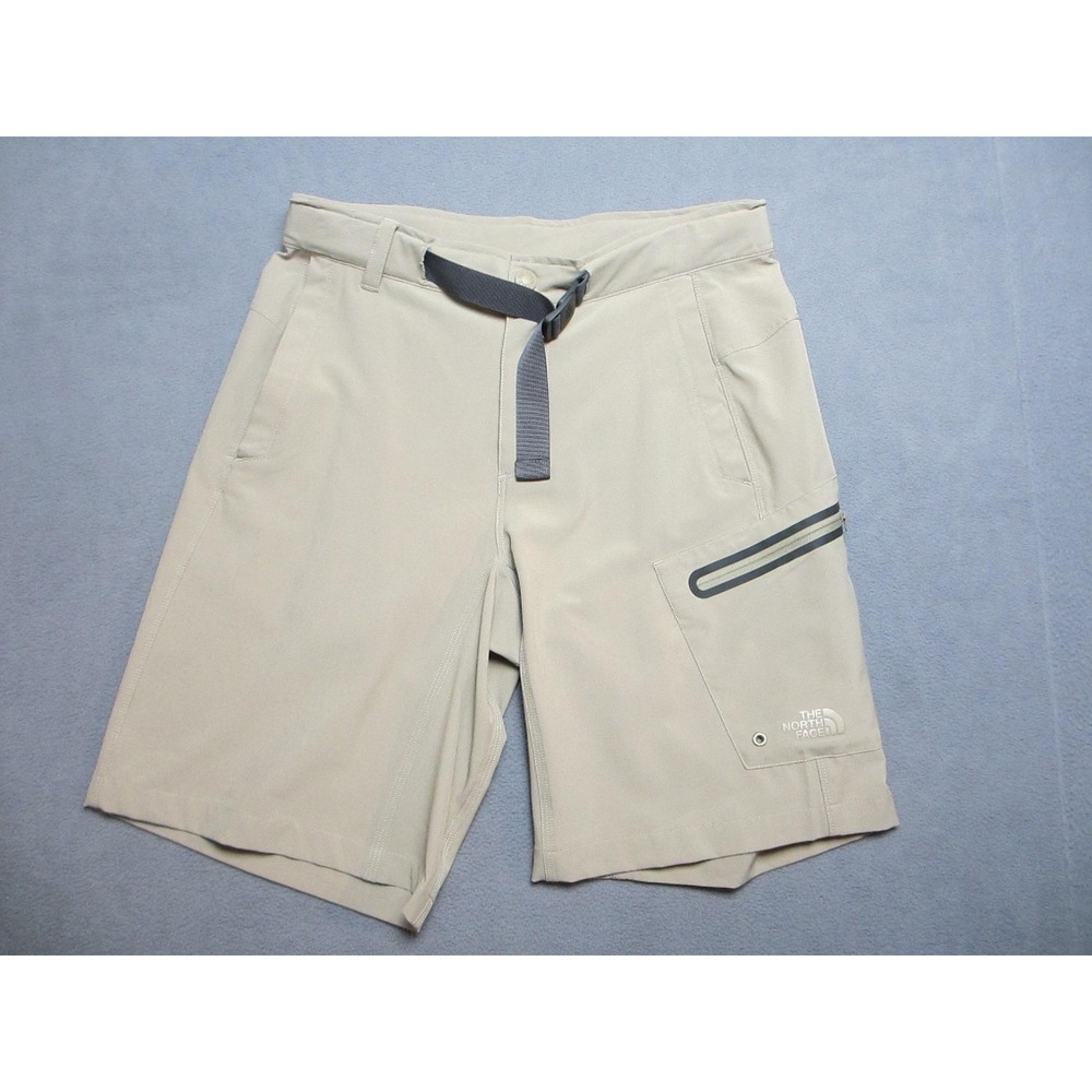 The North Face Cargo Shorts Mens 30 Beige Excellent Belted Hiking Stretch A3XY